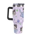thumbnail image 4 of Kuromi And My Melody 40 Oz Tumbler with Handle And Straw, Vacuum Insulated Stainless Steel Double Wall Water Bottle Travel Coffee Mug, Gifts for Women Boys Girls, 4 of 8
