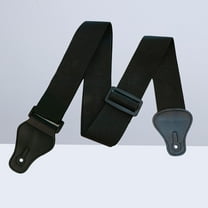 LEORX 1Pc Black Guitar Strap Lightweight Wear Proof with Three Plectrum Storage Pockets