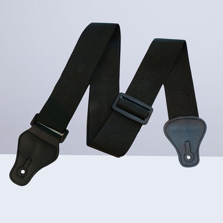 LEORX 1Pc Black Guitar Strap Lightweight Wear Proof with Three Plectrum Storage Pockets