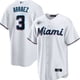 thumbnail image 2 of Camiseta de béisbol de los Marlins 2 Fans blancos Camiseta de béisbol de los Marlins Chisholm Jr. de la MLB, 2 of 5