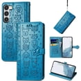 thumbnail image 2 of for Samsung Galaxy S23+ Plus (Not S23) PU Leather Flip Wallet Case, Cute Cat Dog Cartoon Style with Card Slots Holder Phone Cover Case for Samsung Galaxy S23 Plus MG Blue, 2 of 16