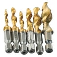 thumbnail image 3 of 12pcs HSS Plated Hex Shank Metric Tap Drill Set for Wood, Plastic, and Aluminum, 3 of 5