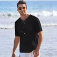 thumbnail image 4 of Camisa De Manta Hombre Playa Descanso Yoga Fresca Cómoda, 4 of 8