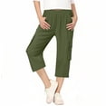 thumbnail image 4 of Generic Cargo Capris for Tween Girls Lightweight Outdoor Quick Dry Hiking Pants Pockets Kids Baggy Elastic Waist Travel Capri Pants, 4 of 5