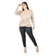 thumbnail image 4 of Blusa con diseño cruzado Roman Fashion /Tallas Extras, 102 (Beige) beige 38, 4 of 5