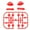 Red, variant on Full Set Buttons Replacement Key Buttons for NS Game Controller Repair Accessory Game Machine Gmaepad Button Key