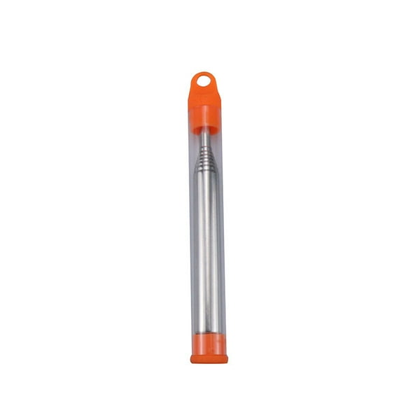 Outil de Démarrage de Feu Extérieur : Soufflet Extensible en Acier Inoxydable de 9,3 mm de Diamètre avec Capuchon en Silicone, Chalumeau Léger et Portable pour le Camping, la Randonnée, Alimentation en Air Efficace pour un Éclairage de Feu Rapide,