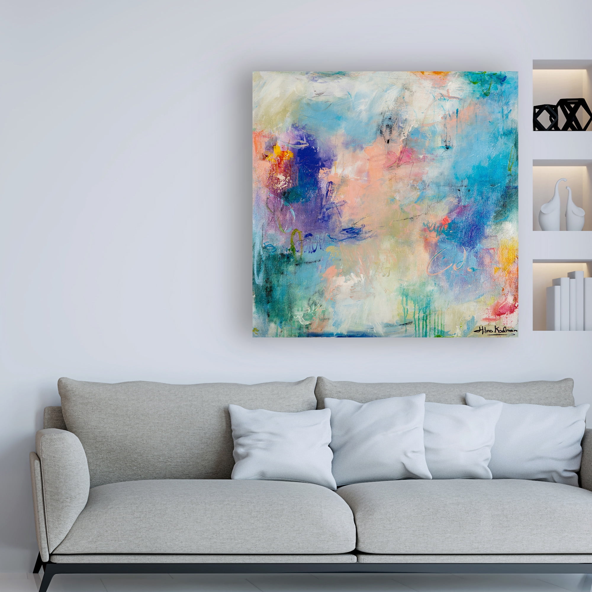 Trademark Fine Art 'Morning Reflections Abstract' Canvas Art by Hilma Koelma