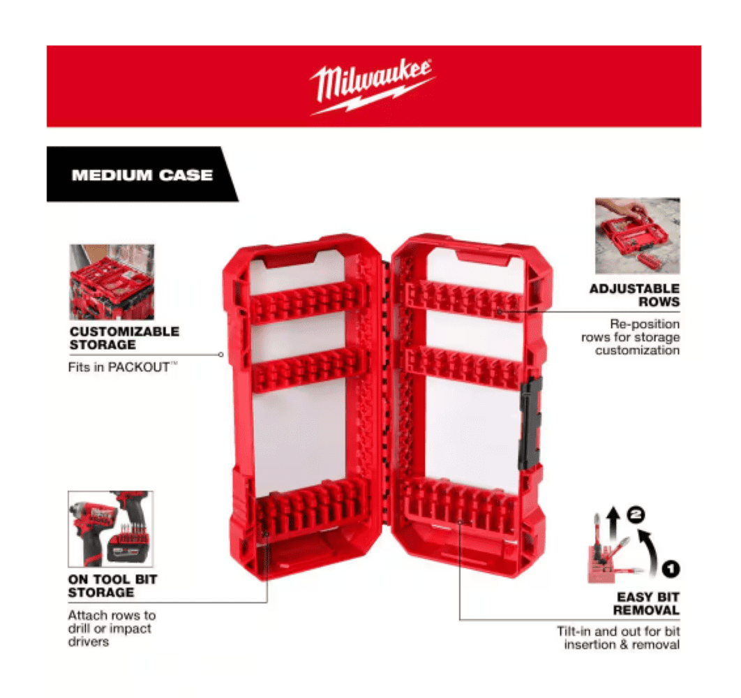 Milwaukee 48-32-5151 Shockwave Impact Duty Alloy Steel Screw Driver Bit Set (70-Piece)