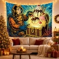 thumbnail image 3 of Deep Sea Diver Opening a Dessert Treasure Chest Under the Sea, Playful Vintage Art for Ocean Lovers, Sea Treasure Decor, Birthday Gift, Tapestry Wall Hanging for Bedroom and Den, 3 of 7