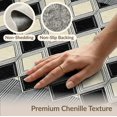 thumbnail image 6 of ODIKA 5'x7' Washable Area Rug Non-Slip, Low Pile, Stain Resistant Large Abstract Grid Contemporary Blackrug Grey Classroom for Guest Room, Lounge, Apartment, 6 of 7