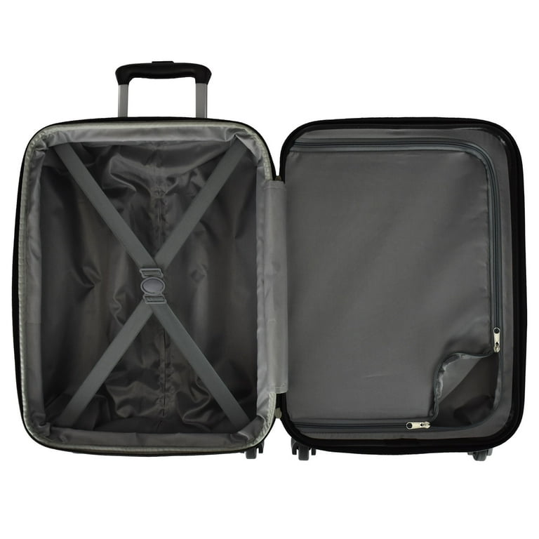 Elite Dori Expandable Carry On Spinner Luggage - 21 - Black