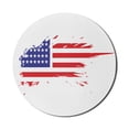 thumbnail image 1 of American Mouse Pad for Computers, Grunge American Flag Composition Freedom Glory Patriotic Modern, Round Non-Slip Thick Rubber Modern Gaming Mousepad, 8" Round, Vermilion Navy Blue, by Ambesonne, 1 of 2