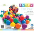 thumbnail image 4 of Intex 100-Pack Large Plastic Multi-Colored Fun Ballz For Ball Pits (2 Pack), 4 of 6