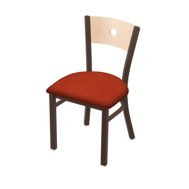 Holland Bar Stool 630 Voltaire 18" Chair with Bronze Finish, Natural Back, and Graph Poppy Seat