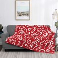 thumbnail image 2 of Honeii Question Marks1 print throw blanket, crafted from cozy cotton flannel, offers versatile home decor as a bedding suitable for all seasons.-50"x40", 2 of 6