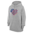 thumbnail image 2 of Women's G-III 4Her by Carl Banks  Heather Gray Buffalo Bills Heart Graphic Fleece Pullover Hoodie, 2 of 4