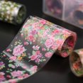 thumbnail image 3 of 10 rollos/juego de pegatinas de esmalte de uñas, mezcla de flores rosas holográficas Labymos Pegatinas para uñas, 3 of 7