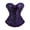 t-119Dark Purple, variant on Western Style Corset Bustier For Women Strapless Ruffle Lace Up Sweetheart Overbust Bodice,Dark Purple,S