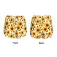thumbnail image 3 of Pofeuu Yellow Polka Dot Sunflower Print Women's Athletic Shorts Running Workout Shorts Tummy Control Quick Dry Gym Shorts with Pockets Double layer sports shorts-Small, 3 of 7