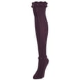 thumbnail image 3 of MeMoi Bonbon Knit Over the Knee Sock - Womens - Female, 9-11, Purple, 3 of 3