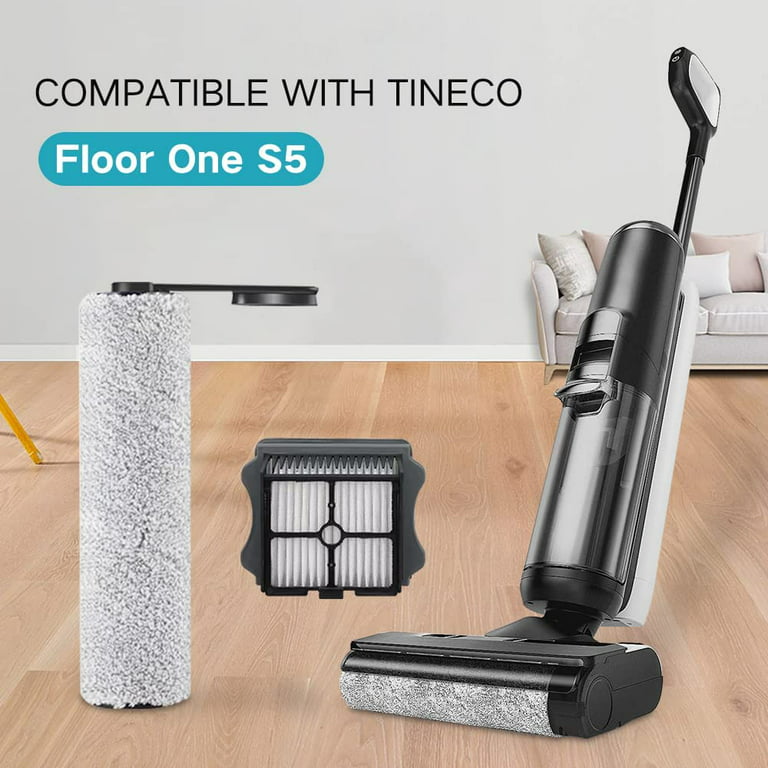Floor ONE S5 Replacement HEPA Filter and Brush Roller for Tineco Floor ONE  S5/Floor One S5 Pro Cordless Wet Dry Vacuum Cleaner, Replacement Parts