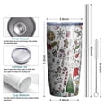 thumbnail image 6 of 20oz Tumblers Multicolor Christmas Pattern Stainless Steel Vacuum Insulated Double Wall Travel Tumbler Cups Mug with Lid and Straw,Cleaning Brush for Cold & Hot Drinks, 6 of 7
