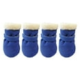 thumbnail image 2 of Dog Shoes for Winter Dog Boots and Paw Protectors Warm Snow Booties for Puppy Anti- Rubber Sole for Small Medium Dogs 1.77"x1.57" (L*W) Blue, 2 of 9