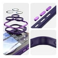 thumbnail image 3 of for iPhone 16e Back Case with Lens Protector, Slim TPU Frame Rotating Ring Bracket Magnetic PC Clear Back Anti-Scratch Anti-fingerprint Phone Case for iPhone 16e, Darkpurple, 3 of 7