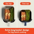 thumbnail image 6 of bella 4 Qt Dual Basket TriZone® Air Fryer with EverGood™ Ceramic Nonstick Coating, Removable Divider, Seaglass, 6 of 8