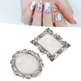 thumbnail image 4 of Nail Art Palette, Copper Resin Nail Resin Palette Silver Round Rectangle Shape Vintage  For Manicure ANGGREK Nail Polish Palette, 4 of 8