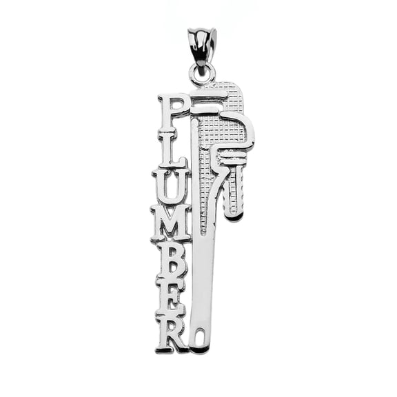 Sterling Silver Plumber Tool Wrench Pendant