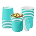 thumbnail image 2 of Restaurantware-Bio Tek 12 Ounce Soup Containers, 200 Durable Soup Bowls - Disposable, Sustainable, Turquoise Paper Cups, Round, For Hot Or Cold Foods, 2 of 11