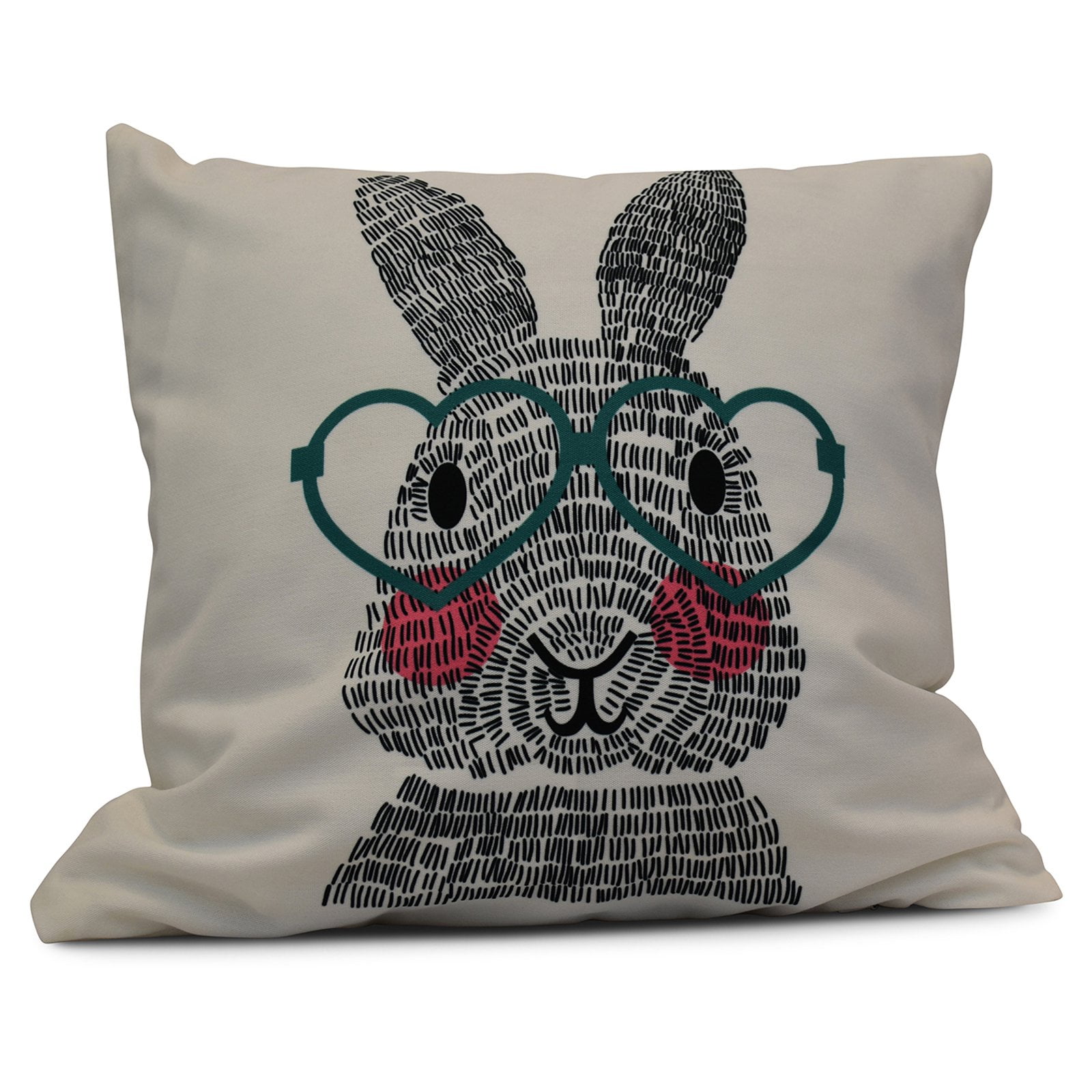 Simply Daisy 16" x 16" What's Up Bunny Easter Animal Print Pillow