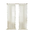 thumbnail image 2 of Elrene Home Fashions Bella Tab-Top Ruffle Sheer Window Curtain, Ivory, 52" x 84", 2 of 4