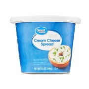 Great Value Cream Cheese Spread, 12 oz Tub