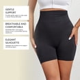 thumbnail image 3 of WULMLEO Women's High Waisted Tummy Control Biker Shorts Seamless Compression Shorts for Workout Black L, 3 of 5