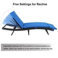 thumbnail image 5 of UWR-Nite Patio Chaise Lounge Chair, Outdoor Reclining Chaise with Adjustable Backrest, PE Rattan Steel Frame Pool Lounge Chair, 5 of 6