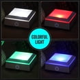 thumbnail image 3 of Base de luz LED para bola de cristal, expositor multicolor, base iluminada, arte de cristal láser 3D con tacto sensible (hueco esférico)., 3 of 5
