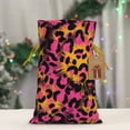 thumbnail image 6 of ZICANCN Christmas Gift Bags, Abstract Pink Animal Print Reusable Fabric Drawstring Storage Bags with Drawstring, Medium Size, 6 of 7