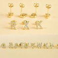 thumbnail image 1 of Simple Conception Lettre Strass Boucle d'Oreille Partie Randonnée Boucles d'Oreilles Femmes Simple Portable Stud Boucles d'Oreilles Photo Tir Oreille Décor Bijoux I, 1 of 8
