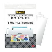 Scotch Thermal Laminating Pouches, 15 Count, 8.5" x 11", 3 Mil