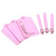 thumbnail image 1 of Equipaje Etiqueta PU Soportes 12x7cm Equipaje Etiqueta Identificador con Correas para Mochila Viaje Bolso Maleta Rosa Paquete de 3, 1 of 6