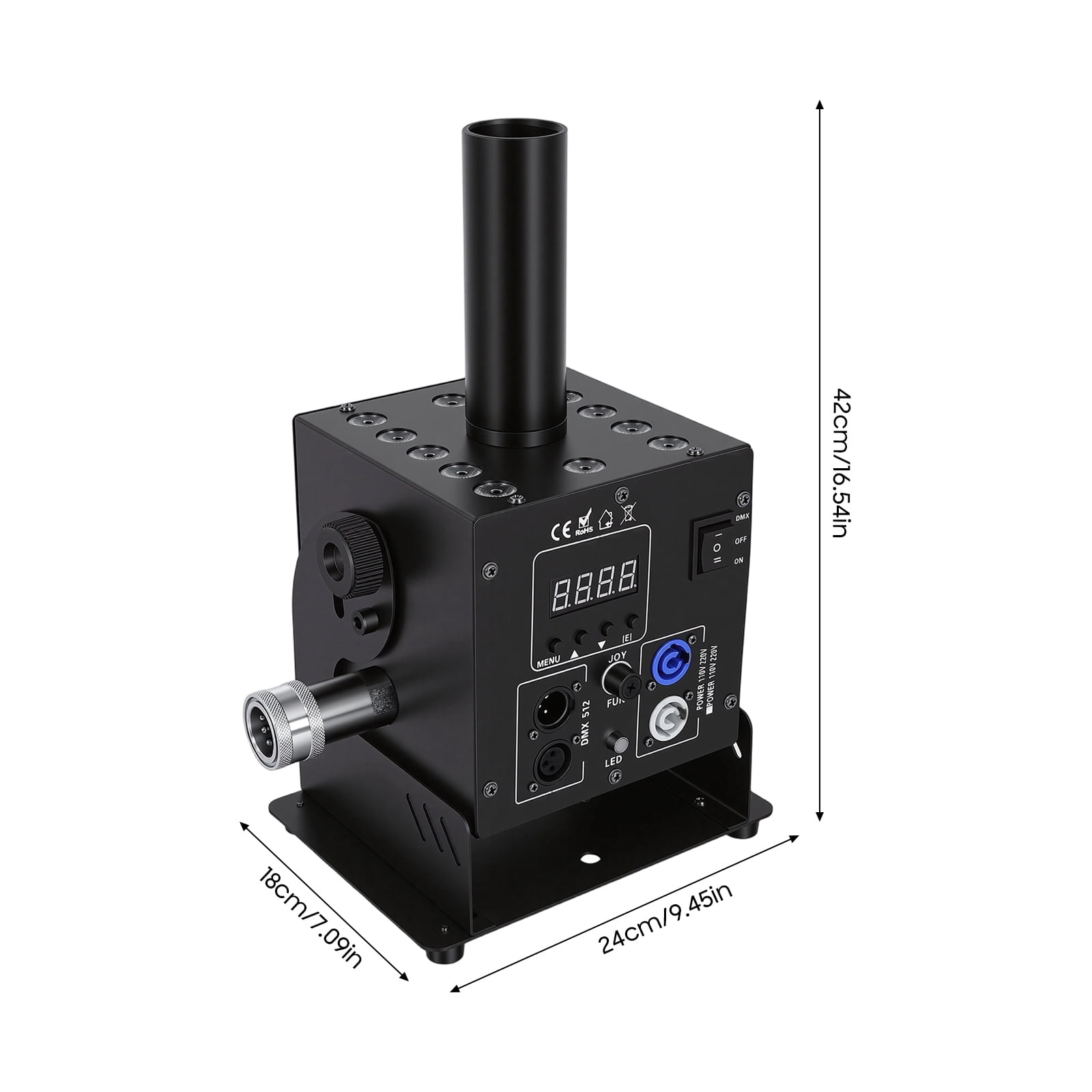 1 PCS Smoke Machine for bars, banquets, weddings, dances, hotels, light parties, holidays,  Fog Machine, CO₂ Air Column Machine, Black
