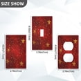 thumbnail image 4 of IAUYY Retardant PC Material Duplex Outlets Switch Plate Covers Easy DIY Installation with Screws Light Switch Cover Plate A Textured Red Background, 4 of 9