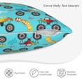 thumbnail image 5 of Bingfone Cartoon Monster Truck Linen Throw Pillow Covers Cushion Case Pocket Button Vintage Farmhouse Pillowcase-20"x20", 5 of 9