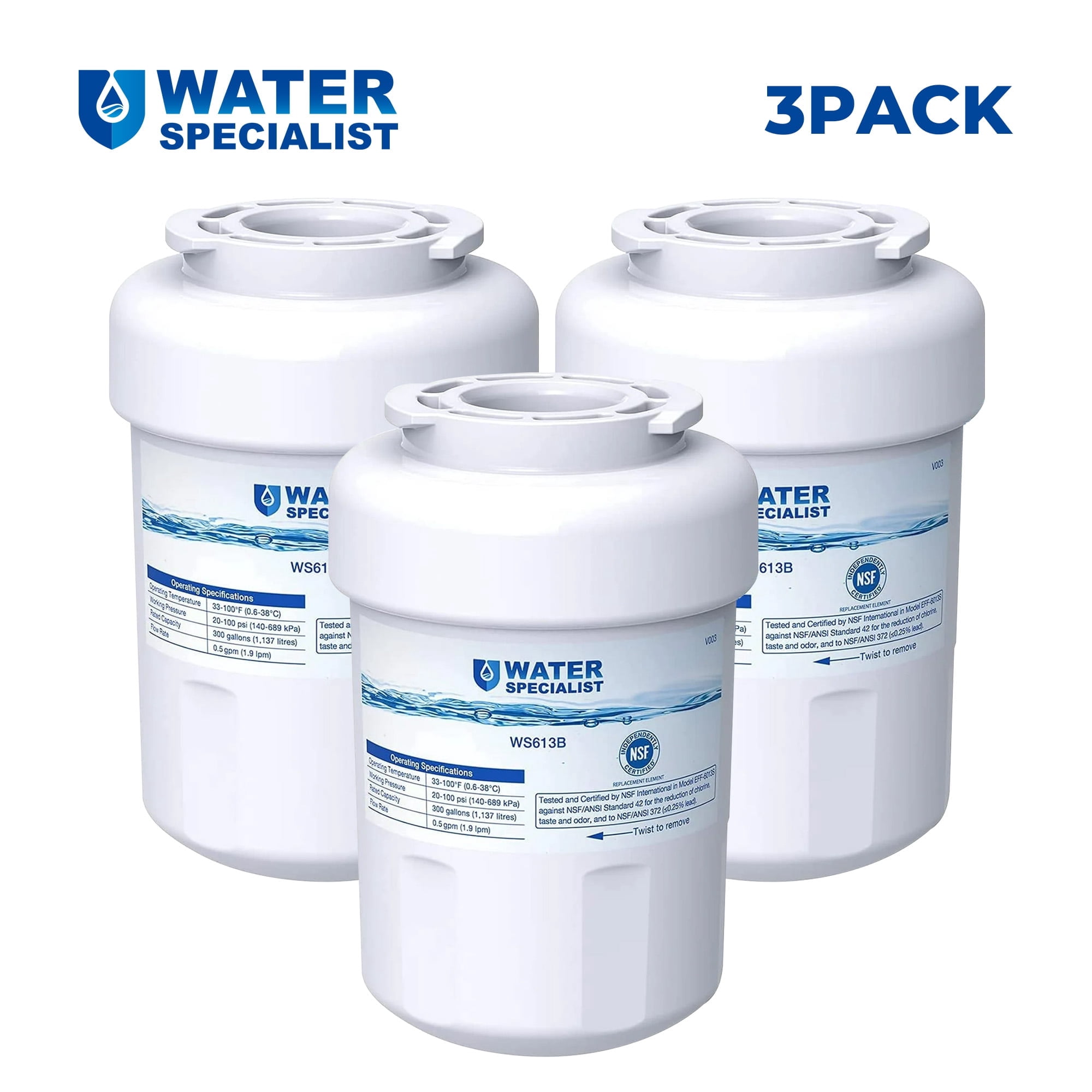 GLACIER FRESH Replacement for MWF Refrigerator Water Filters  Glacier Fresh GF-MWF Refrigerator Water Filter Lot Of 4 - NEW / SEALED main image 0