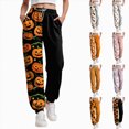 thumbnail image 4 of TOWED22 Halloween Baggy Sweatpants for Women Trendy Print Joggers Casual Loose Fall Drawstring Sweat Pants Fashion Clothes(Light Gray,XXXL), 4 of 7