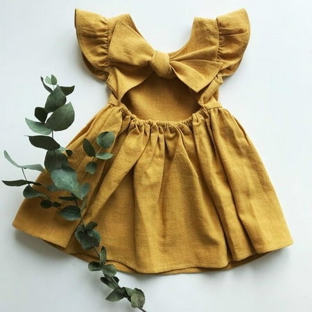 

DancePeanut Autumn Toddler Kids Baby Girl Dress Pastoral Style Ruffles Long Sleeve Solid Cotton Linen Party Casual Dress Children s Clothes