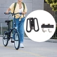 thumbnail image 1 of Colaxi Folding Bike Front Carrier Adapter Front Carrier Adapter Replaces Repair Quick Release 3 Hole Screws for Cycle Outdoor Riding Black, 1 of 8